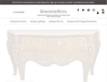 Tablet Screenshot of europeanfinds.com